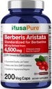 NusaPure Berberine HCI 20:1 Extract, 225 mg Ισοδύναμο με 4.500mg - 200 Veggie Caps - (Χορτοφάγα, μη ΓΤΟ, Vegan)