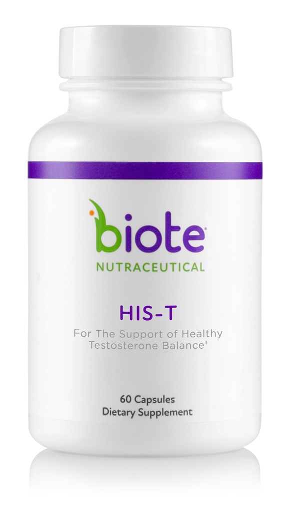 Biote Nutraceuticals - HIS-T - Healthy Testosterone Balance Support for Men (60 Capsules)
