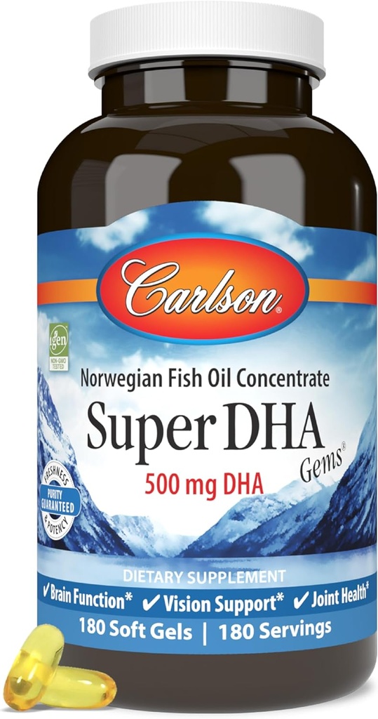 Carlson Labs - Super DHA 500 mg. - 180 Softgels