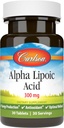 Carlson - Alpha Lipoic Acid, 300 mg, Energy Production, Universal Antioxidant, 30 δισκία