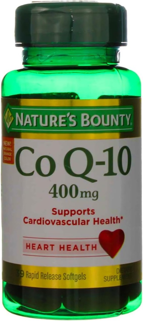 Nature's Bounty Cardio Q10, Co Q-10 400 mg Softgels 39 ea (Pack of 2)