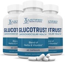 Αιτιολογημένα Εργαστήρια (3 Pack Glucotrust Advanced Formula Supplement Χάπια 180 κάψουλες