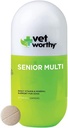 Vet Worthy Senior Multivitamin Chewable for Dogs - Αντιοξειδωτικά και διατροφική υποστήριξη - Καθημερινή υποστήριξη - Ουσιώδεις Βιταμίνες, Ορυκτά, & Ένζυμα - Ήπαρ Γεύση Μασώμενο για Σκύλους - 60 δισκία