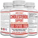 Cholesterol Lowering συμπλήρωμα που λειτουργεί, υποστηρίζει χαμηλότερη υψηλή χοληστερόλη, τριγλυκερίδια, LDL & αύξηση HDL Φυσικά, Heart Healthy φυσικές κάψουλες με σκόρδο, φυτοστερόλες, νιασίνη, Guggul, 60 Ct