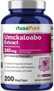 NusaPure Umckaloabo 4:1 Extract, 60 mg Equivalent to 240 mg Veggie Caps 200 Count (Non-GMO, Vegan)