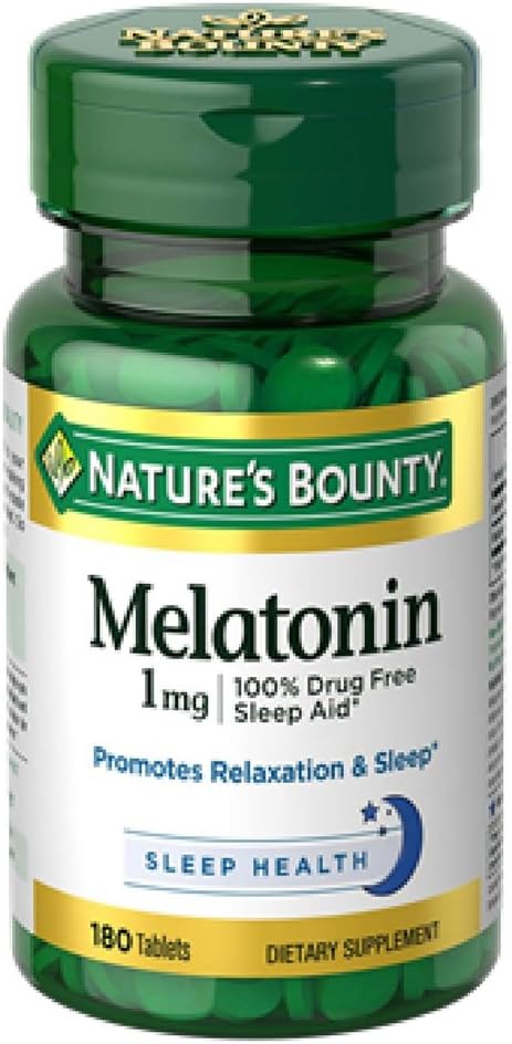 Nature's Bounty Melatonin 1 mg δισκία, 180 μέτρα