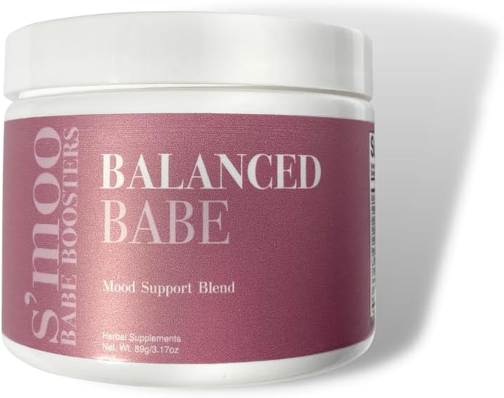 S’moo – Balanced Babe Adaptogen Mood/PCOS Συμπληρώματα (89g) – Υποστήριξη στρες, Αισθήματα ηρεμίας & Ευτυχίας – Μείγμα σκόνης για τις γυναίκες – Ευκολία ευερεθιστότητας, Προώθηση Δυνατότητας – Φυσικά Συστατικά
