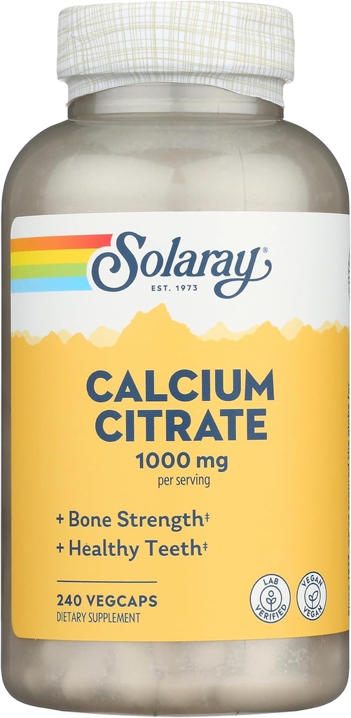 Solaray Citrate ασβεστίου, 240 Caps, 0,75 Φιάλη