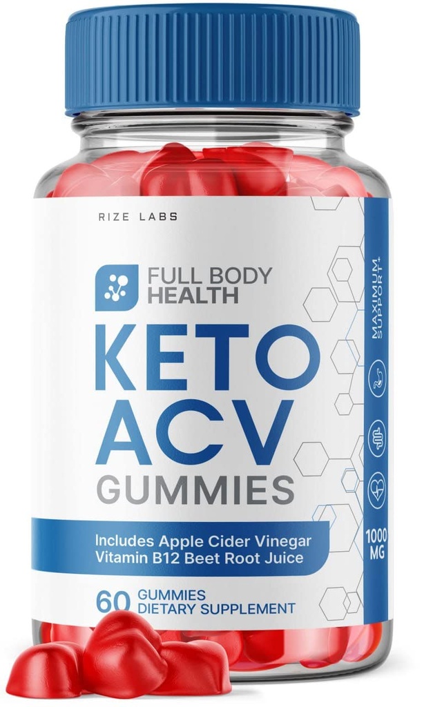 rize labs - Πλήρης υγεία του σώματος Keto ACV Gummies για Σύνθετη υποστήριξη απώλειας βάρους Max Formula δύναμη για την ενέργεια Full-Body (60 Gummies)
