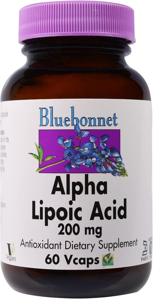 Διατροφή Bluebonnet, Alpha Lipoic Acid 200mg, 60 κάψουλες Veggie