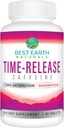 Best Earth Naturals Time Release Caffeine with L-Tyrosine, Vitamin B6, Vitamin B12, Thiamin & More - Energy Supplement for Women and Men - 40 Count