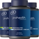 Magnesium L-Threonate Supplement (Magtein), 90 Capsules | Clinically Supported for Brain Health | Optimize Learning, Memory & Focus | 3rd Party Tested (3 Pack)