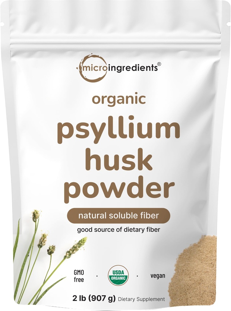 Micro Συστατικά Βιολογικά Psyllium Husk σκόνη, 2lbs (32oz) 