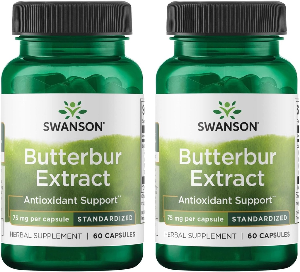 Swanson Butterbur Extract - Τυποποιημένο 75 mg 60 Caps (2 Συσκευασία)