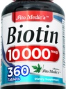 FITO MEDIC'S Lab | biotin 10000mcg |360 tab | biotin | biotin Supplement | biotin Vitamins | biotin Pills | biotina para el Cabello | biotin Tablets | Ultra high Absorption.