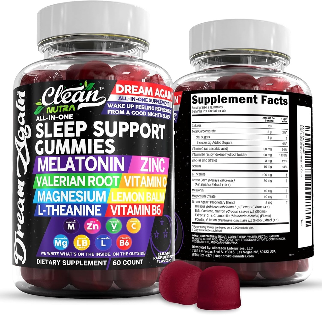 Καθαρό Nutra Μελατονίνη Gummies 10mg 