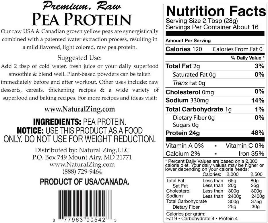Fermented Pea Protein (Οργανικό) 16 oz (16 Ουγγιά, Μη αρωματισμένα)