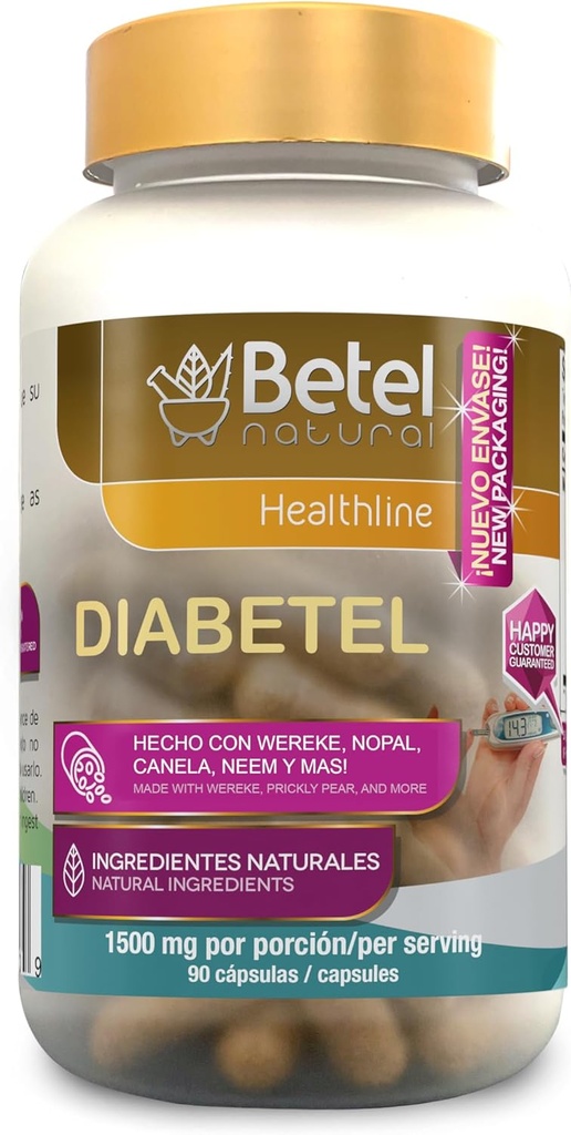 Κάψουλες Diabetel από την Betel Natural - Soporte Natural para el Diabetel - 90 Κάψουλες