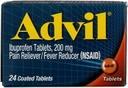 Advil Ibuprofen Pain Reliever/Fever Reducer, 200 mg Επικαλυμμένα δισκία - 24 ct, Συσκευασία των 2