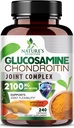 Glucosamine Chondroitin MSM - Triple Strength Joint Support Supplement for Joint Mobility and Cartilage Support For Men and Women - Glucosamine Supplements with Turmeric & Boswellia - 240 Capsules