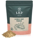 LILY OF THE VALLEY Licorice/Licorice Root Powder - Ground Mulethi Πηγή από την Ινδία - Glycyrrhiza Glabra - Φυσικό γλυκαντικό - Vegan & Gluten-Free - Συσκευασία σε Resealable Pouch (8oz, 226g)