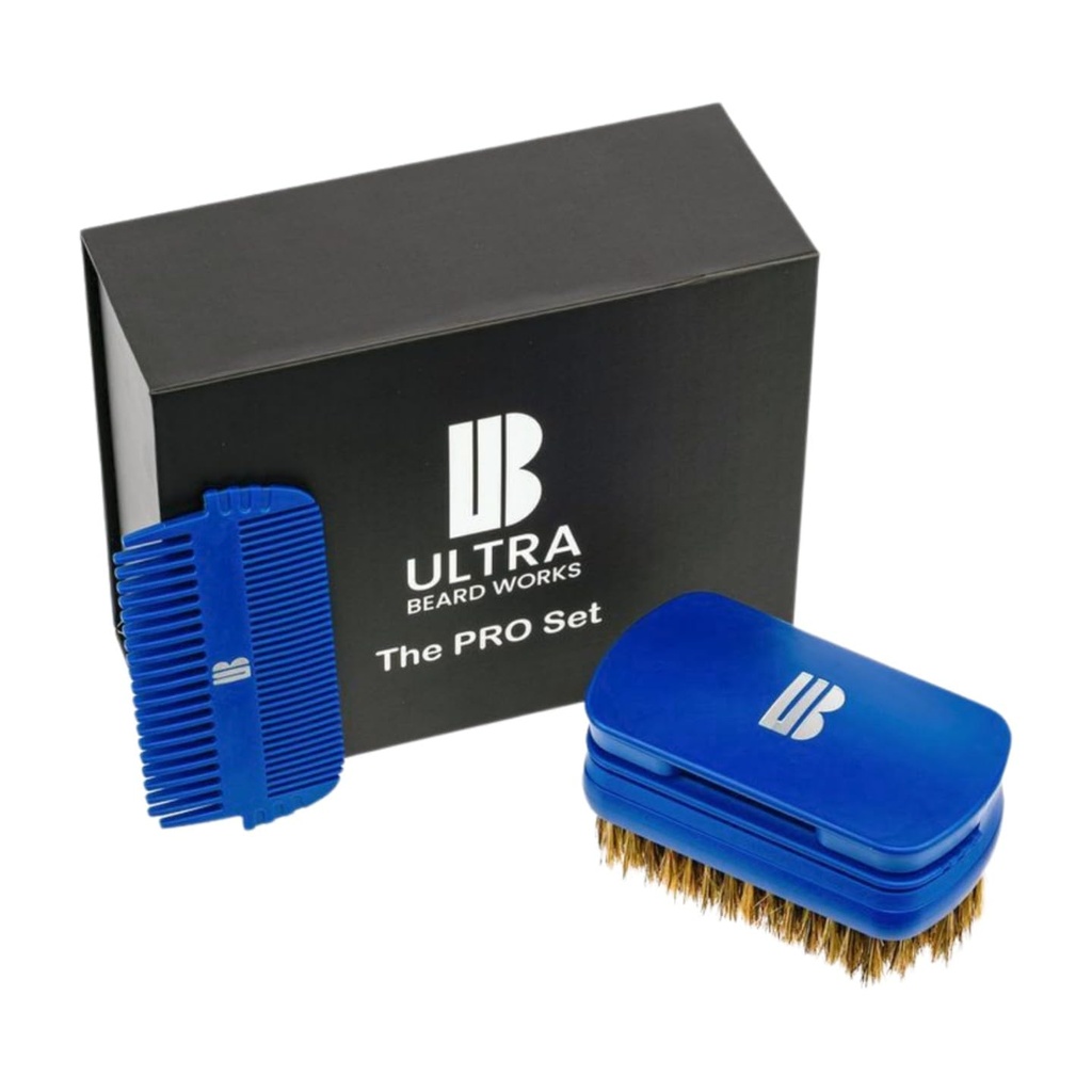 Μαγνητοποιημένο 'Pro' Beard Kit - Ultimate 3-in-1 Αποσπώμενο Σετ με Καθρέφτη, Βούρτσα Broar Bristle, και Δύο Combs