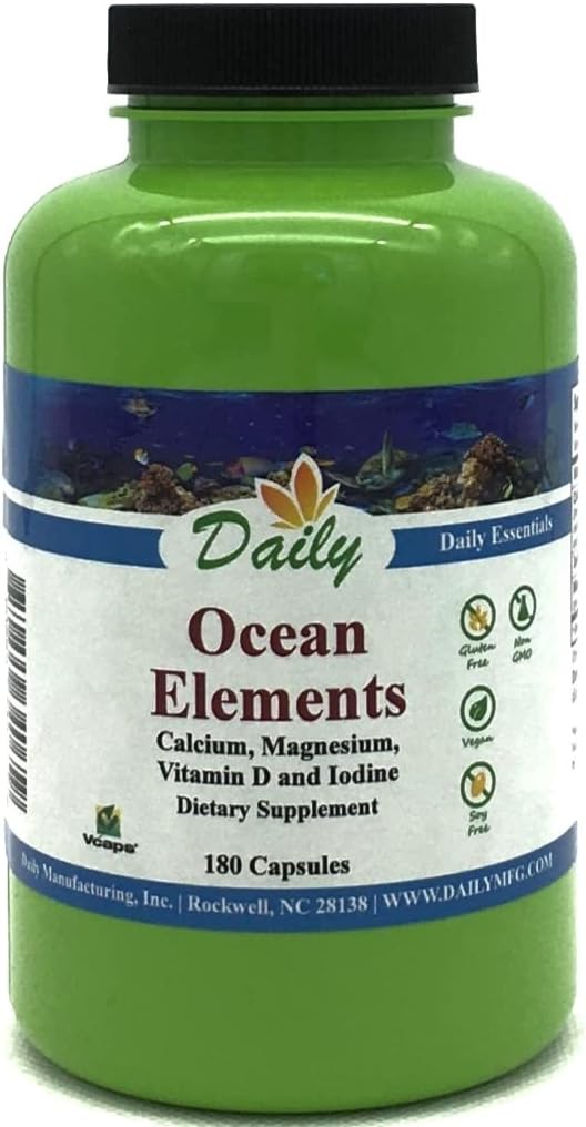 Daily Manufacturing Ocean ElementsTM (Καλκίνιο & Μαγνήσιο, Ιώδιο, & Βιταμίνη D3)