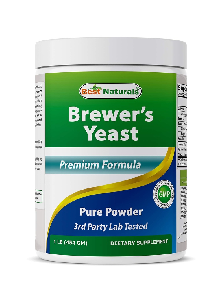 Best Naturals 100% Αμιγής Ζυθοποιεία Ζύμες σε σκόνη - 16 oz - Υποστήριξη για την αύξηση της προσφοράς γάλακτος μαστού Κατά τη διάρκεια του θηλασμού, Γαλουχία, Digestive Health