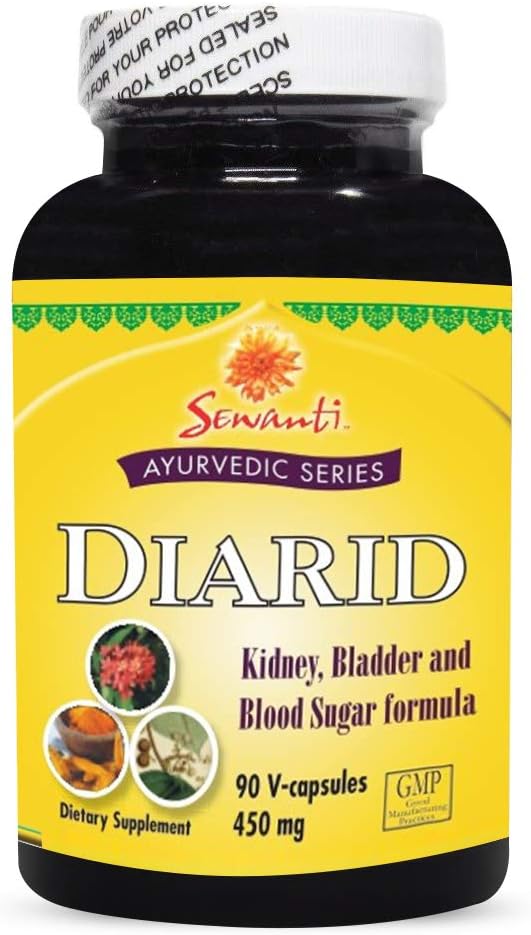 Sewanti Ayurvedic Series Diarid 90 V Κάψουλες / 5: 1 εκχύλισμα Curcuma Longa, Salacia, Tree Turmeric, Indian Kino Tree