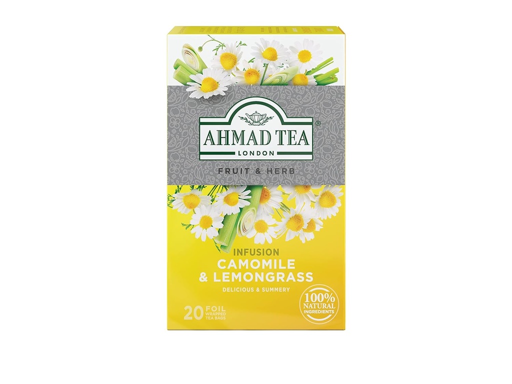 Ahmad Tea Camomile & Lemongrass Infusion, Τσάι 20-Count (πακέτο των 6)