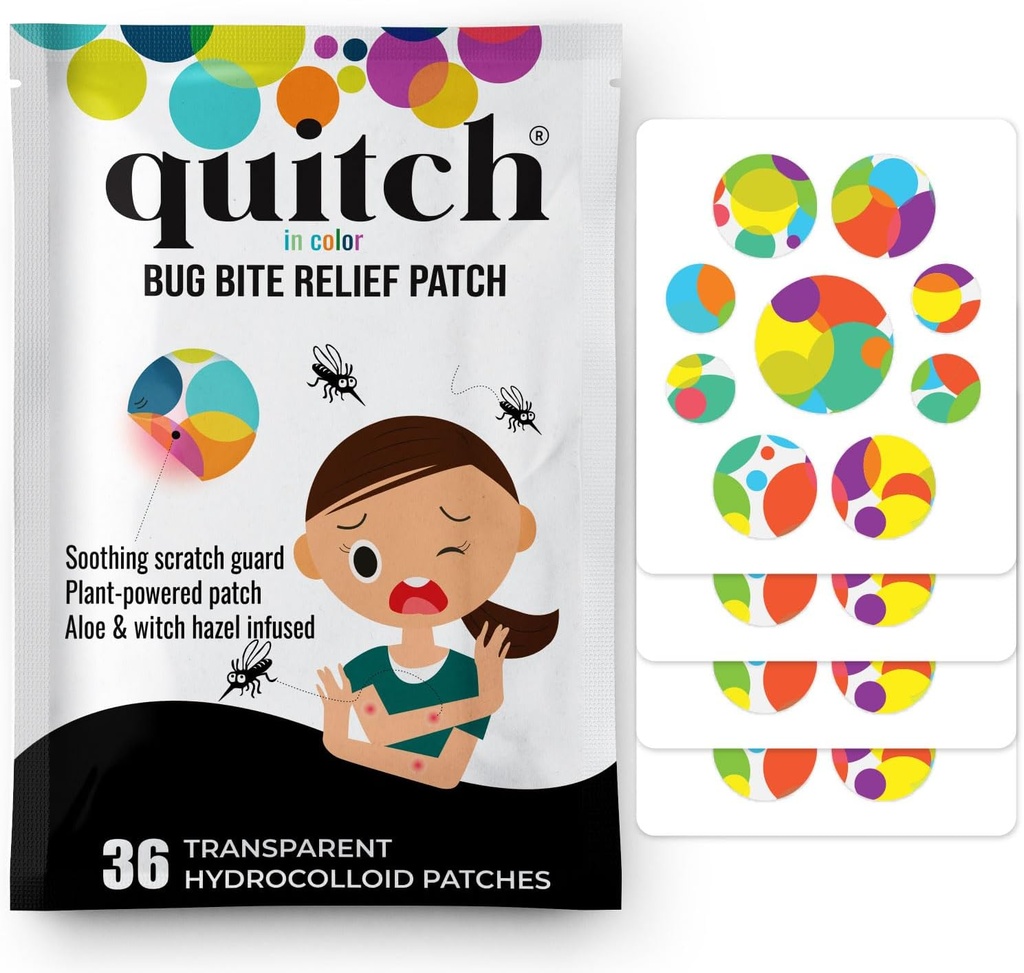 Quitch Mosquito Bite Itch Relief Patch, μετά από Bite Insect Bite Θεραπεία, Anti Itch Cream Εναλλακτική, Insect Bite Relief, Κρουαζιέρα, Ταξίδι και Camping Απαραίτητη για τα παιδιά