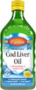 Carlson - Cod Liver Oil 1100 mg Omega-3s Plus Βιταμίνες A & D3, Wild Caught Norwegian Arctic, Sustainablely Sourced Nordic Fish Oil Liquid, Lemon, 500 mL (16.9 Fl Oz)