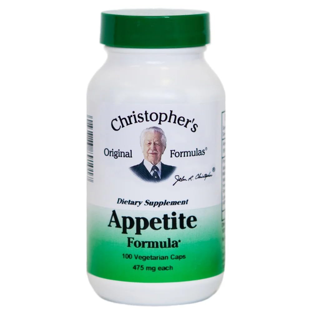 Christopher's Original Formulas Appetite Formula - 100 κάψουλες, φυσικό βοτανικό μείγμα για την όρεξη και την πειστική ισορροπία