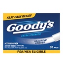 Σκόνη ανακούφισης πόνου Goody, επιπλέον δύναμη Πονοκέφαλος σκόνη, 50 ct (πακέτο του 1)