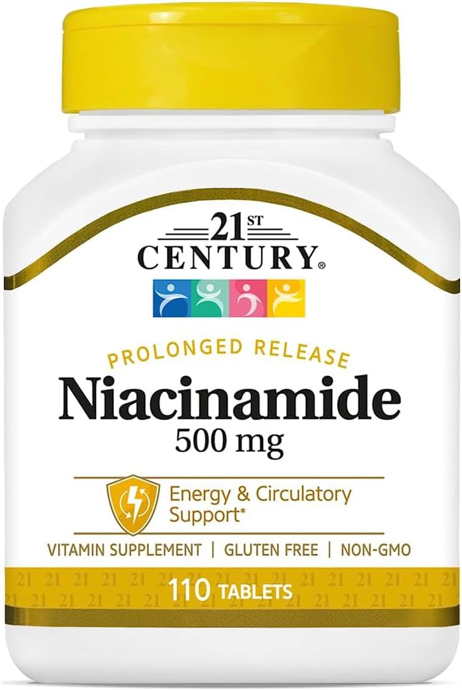 21st Century Niacinamide 500 mg Tabletισκία παρατεταμένης αποδέσμευσης - 110 ct, Συσκευασία των 2