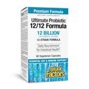 Φυσικοί παράγοντες Ultimate Probiotic 12/12 Formula - Digestive Health Support Supplement with Probiotics - Immunity & Gut Health Supplement - 60 Vegetarian Caps (60 Servings)