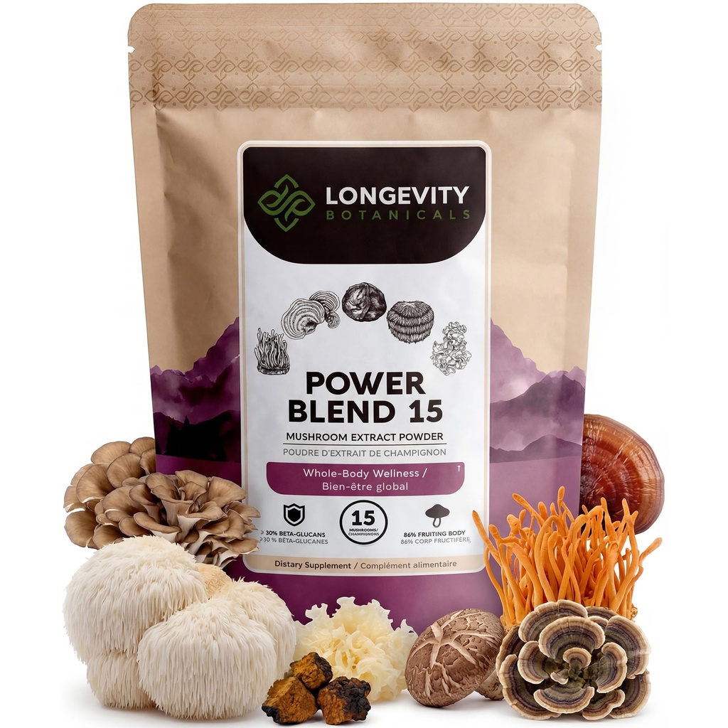 Power 15 Mushroom Mushroom Blend Supplement 100g 