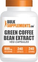 BulkSupplements.com Πράσινο Coffee Bean Extract Κάψουλες - Πράσινο Coffee Bean Συμπληρώματα, Πράσινο Coffee Bean Κάψουλες - Πράσινο Coffee Bean 8000mg, Vegan - 1 κάψουλα ανά υπηρεσία, 240 Veg κάψουλες