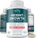 Height Growth Maximizer, Calcium, Vitamin D3 and Zinc Blend Pills, Bone Growth Supplement for Kids and Teens, Bone Strength, Density Support, GMO-Free, Gluten-Free, Made in USA, 60 Caps