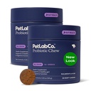 PetLab Co. Προβιοτικά για τα σκυλιά, την υγεία των ούρων υποστήριξης, περιστασιακή διάρροια, Digestive Υγεία & Εποχικές Αλλεργίες - Σάλτσα Γεύση - Συσκευασία Μαΐου Vary - 30 Μαλακό Chews πακέτο των 2