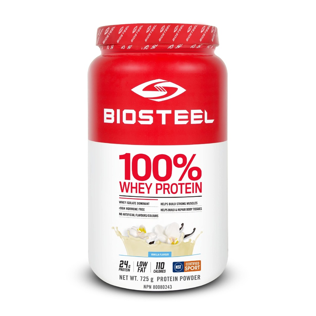 BioSteel Sports Vanilla 100% Whey Protein Powder Supplement, rBGH Hormone Free & Non-GMO Post Workout Formula, 25 Υπηρεσίες, 25.5 Ουγγιά Trusted by Pro Athletes, NSF for Sport