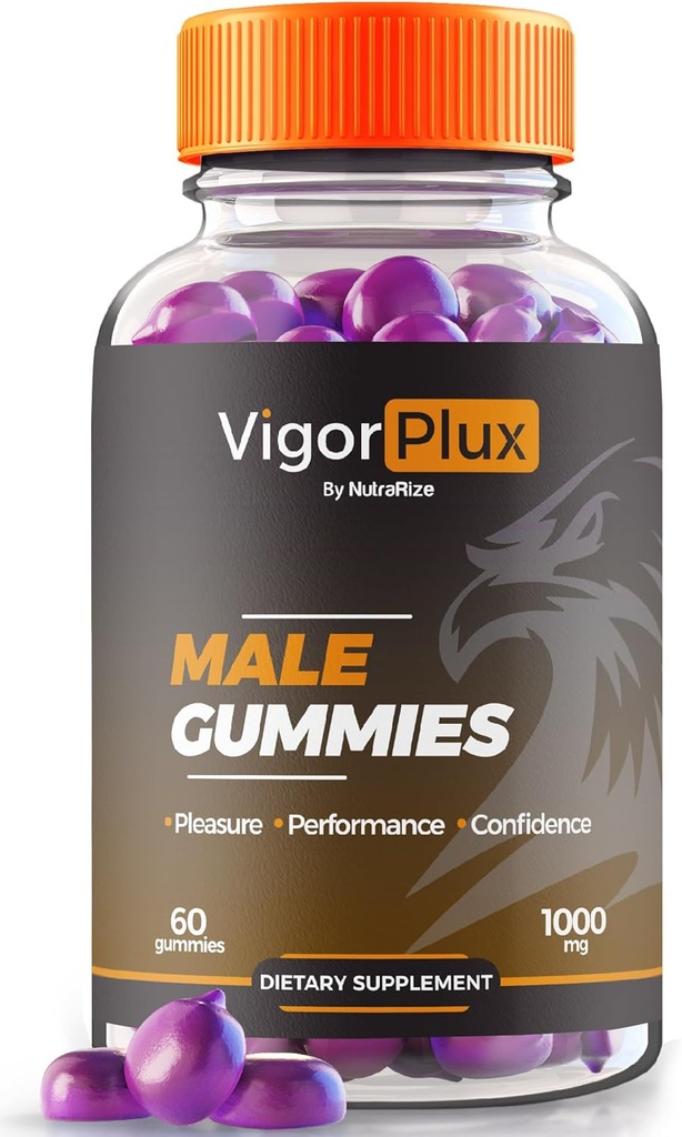 NutraRize Vigor Plux, VigorPlux αρσενικά Gummies, VigorPlux Gummies για τους άνδρες, All-Φυσικό συμπλήρωμα για την υποστήριξη της συνολικής απόδοσης και της εμπιστοσύνης, Επίσημη Gummy s Formula Κριτικές (60 Gummies)