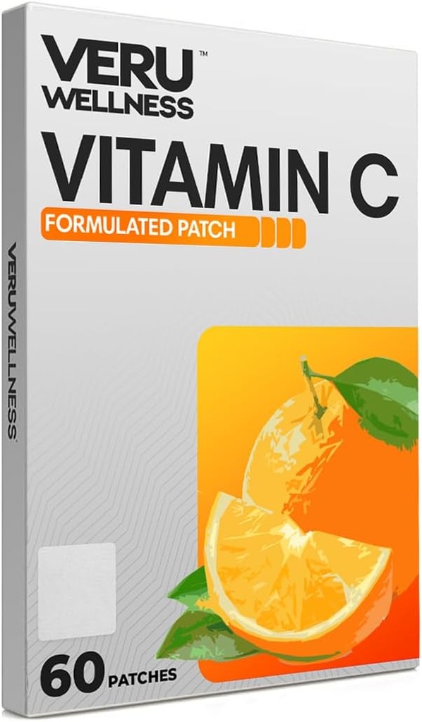 Veru Wellness Vitamin C Plus Daily Patch - Αυτοσυγκολλητική έκδοση χρόνου Topical Patch, 8-10 Ώρες (60 Ημέρα)