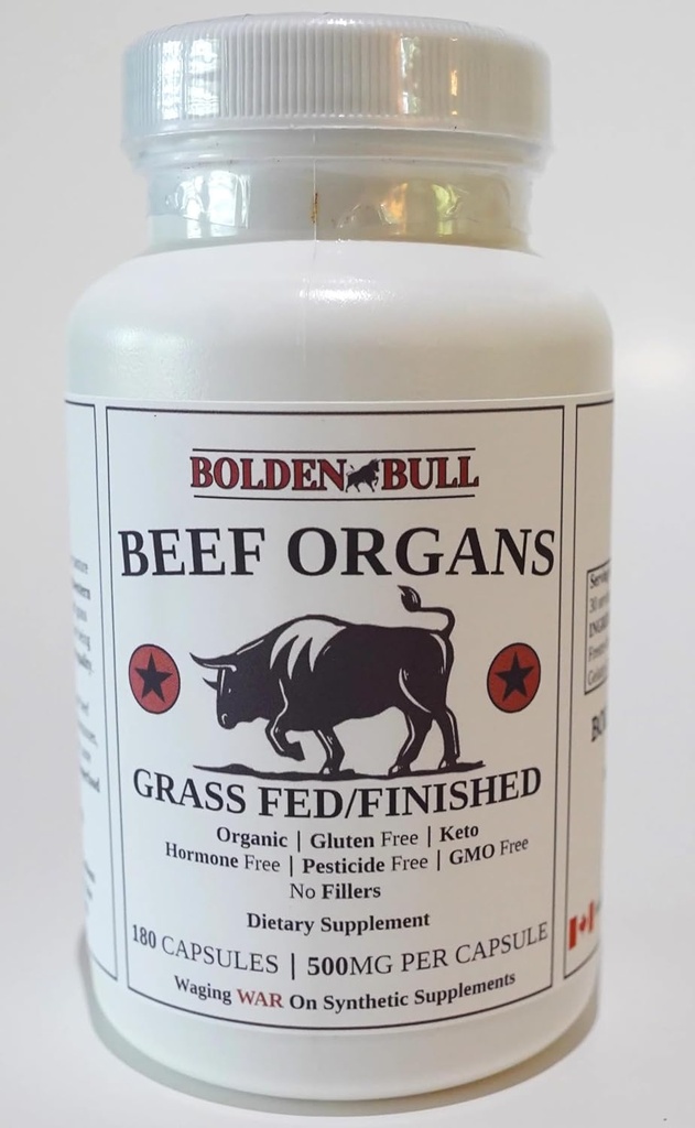 Beef Organ Supplement Grass-Fed/Finished - Pasture Μεγαλωμένο – Χωρίς λιπαρά 3000mg 