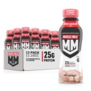 Μύες Γάλα Γνήσιο Shake, Φράουλα, 11.16 Fl Oz Φιάλες (πακέτο των 12)