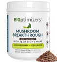 BIOptimizers Mushroom Coffee Alternative – Σοκολάτα Drink Lion’s Mane, Chaga, Reishi + Collagen Peptides for Focus, Energy & Gut Health – Adaptogenic Μανιτάρια & MCT Powder – 15 Σερβιέτες