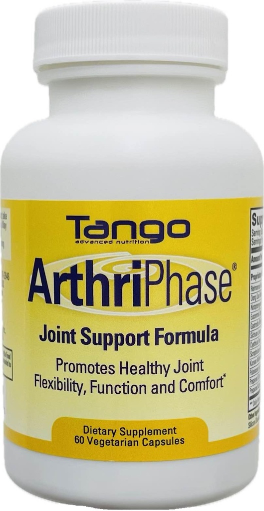 Tango ArthriPhase φυσική κοινή φόρμουλα υποστήριξης (60 κάψουλες χορτοφάγων)