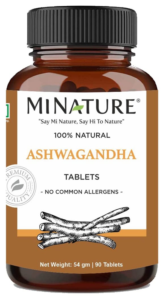 Ashwagandha Tablets- 90 Tablets, 1000 mg by mi Nature 