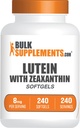 BulkSupplements.com Λουτεΐνη με Zeaxanthin Softgels - Zeaxanthin Plus Lutein, Lutein και Zeaxanthin Συμπληρώματα, Βιταμίνες ματιών - Χωρίς γλουτένη, 1 Softgel ανά Σερβίρισμα, 240 Softgels