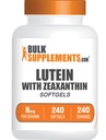 BulkSupplements.com Λουτεΐνη με Zeaxanthin Softgels - Zeaxanthin Plus Lutein, Lutein και Zeaxanthin Συμπληρώματα, Βιταμίνες ματιών - Χωρίς γλουτένη, 1 Softgel ανά Σερβίρισμα, 240 Softgels
